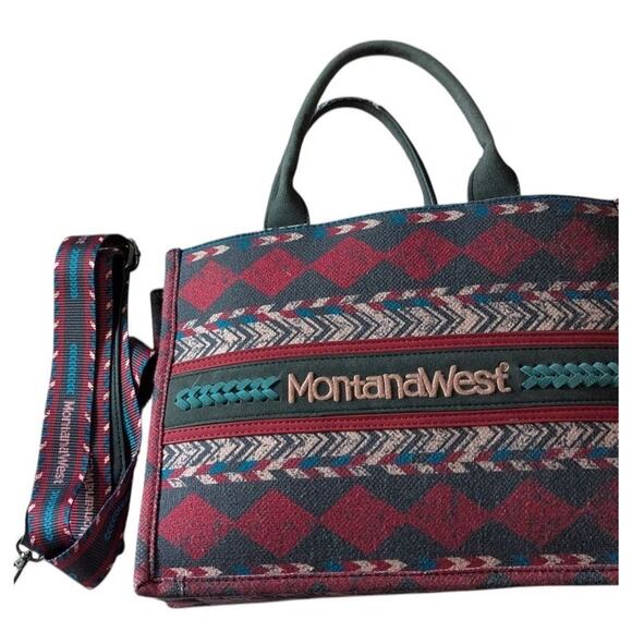 Montana West Tote Bag Top Handle Satchel Purse Boho Aztec Southwest Wallet Set - Picture 6 of 14